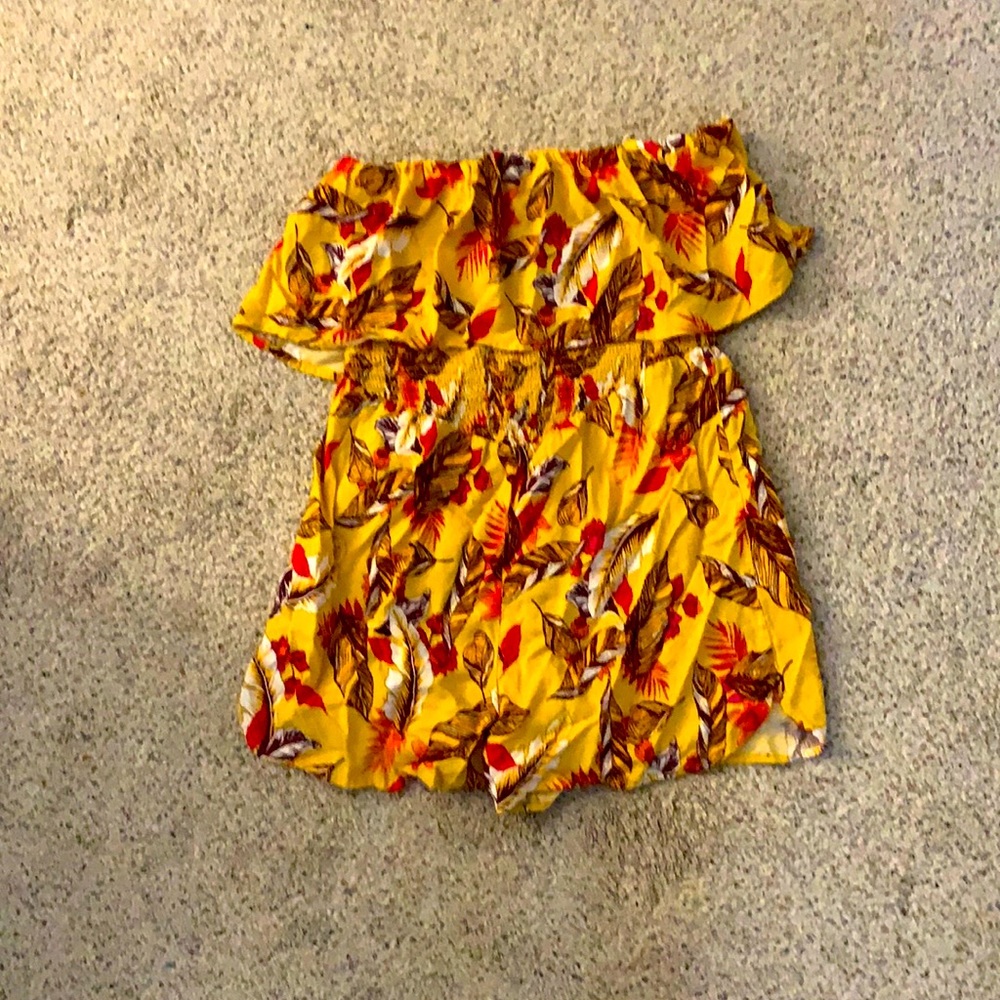 Yellow floral romper size M